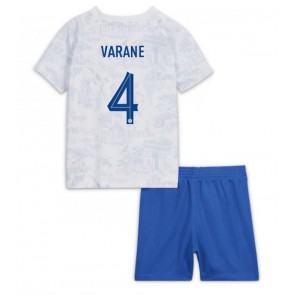 France Raphael Varane #4 Replica Away Stadium Kit for Kids World Cup 2022 Short Sleeve (+ pants)